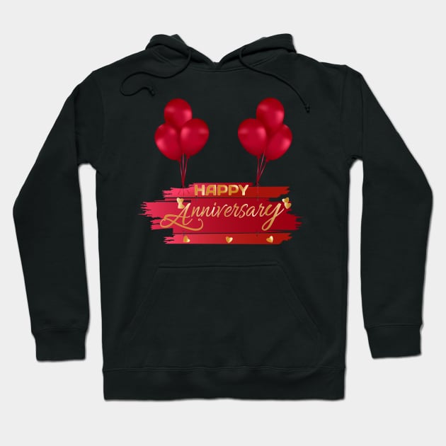 Happy Anniversary Hoodie by Double You Store